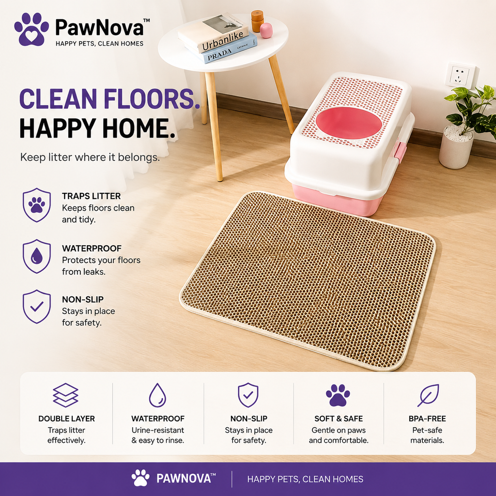 PawNova™ Double Layer Cat Litter Mat