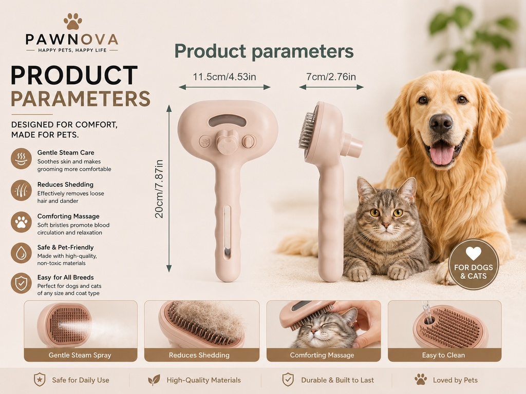 PawNova™ Steam Groom Brush