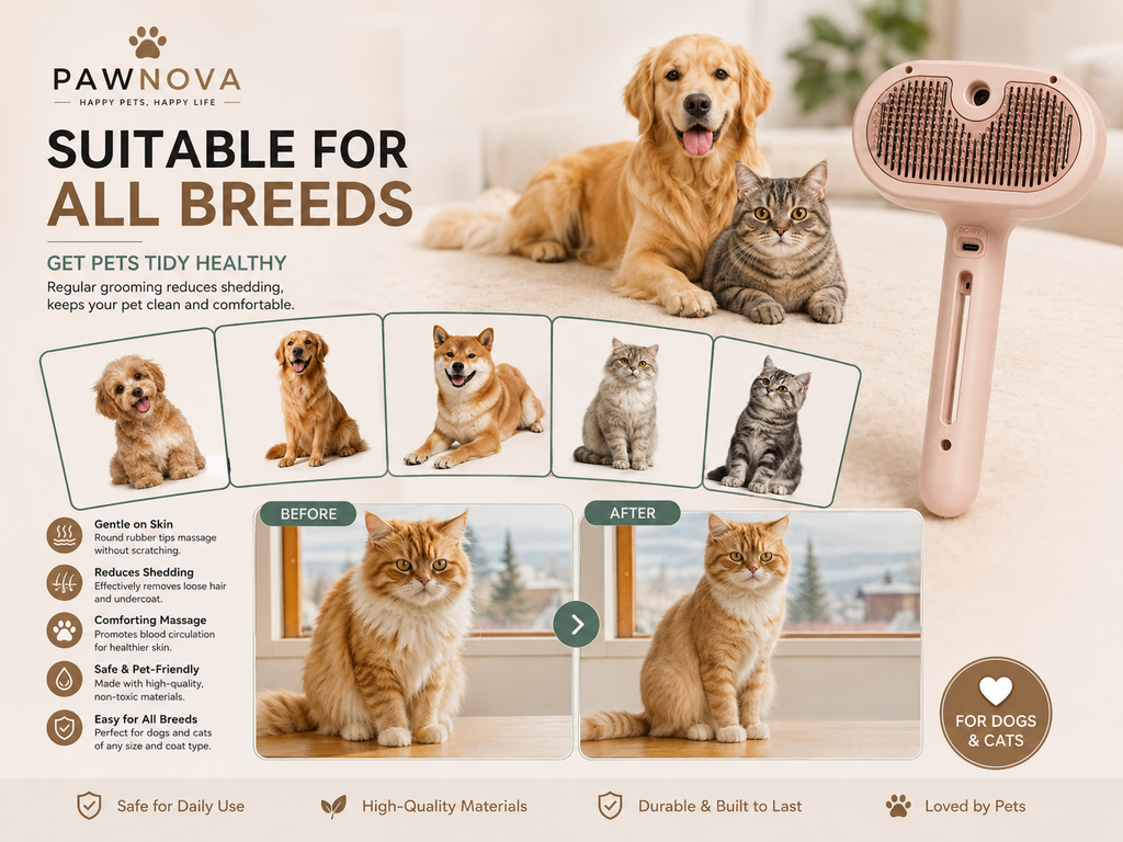 PawNova™ Steam Groom Brush