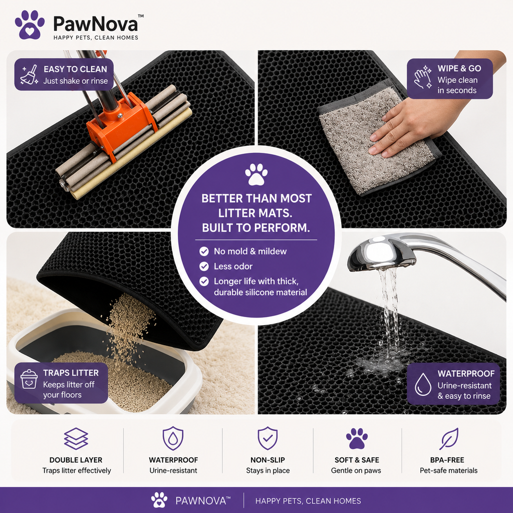 PawNova™ Double Layer Cat Litter Mat