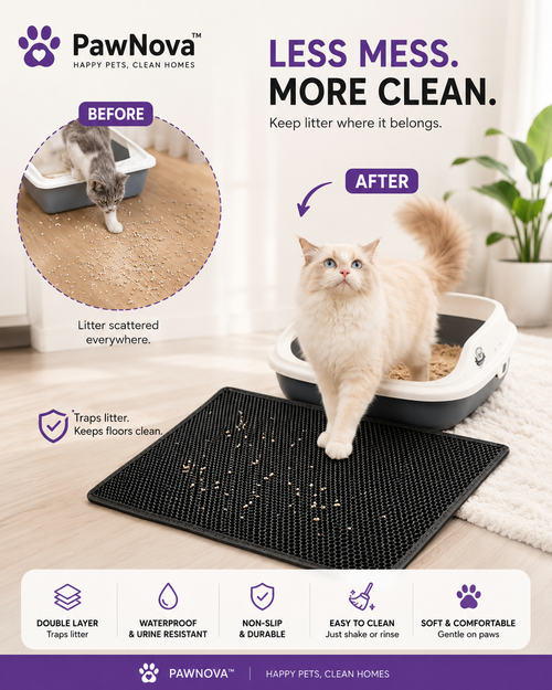 PawNova™ Double Layer Cat Litter Mat