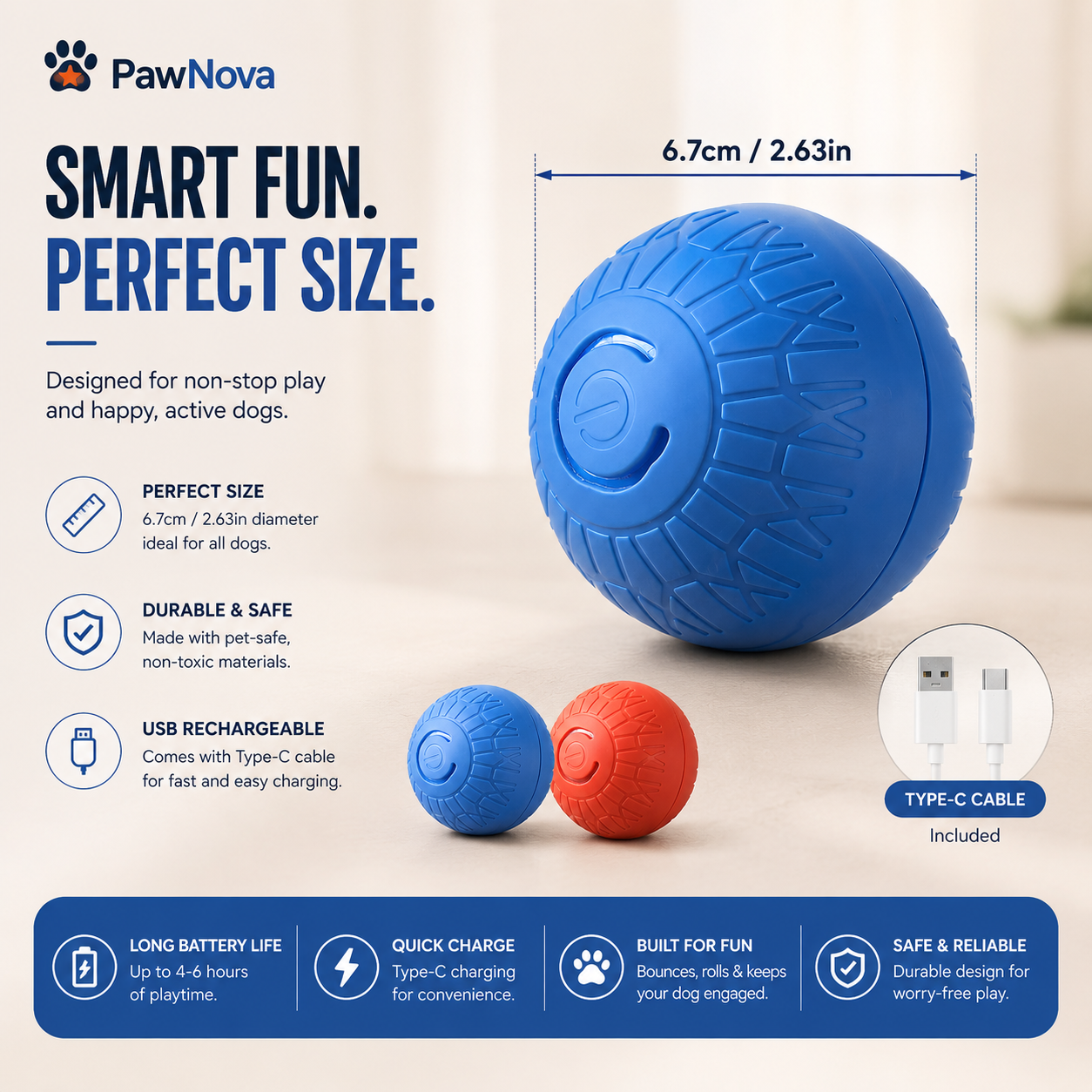 PawNova™ Interactive Smart Dog Ball